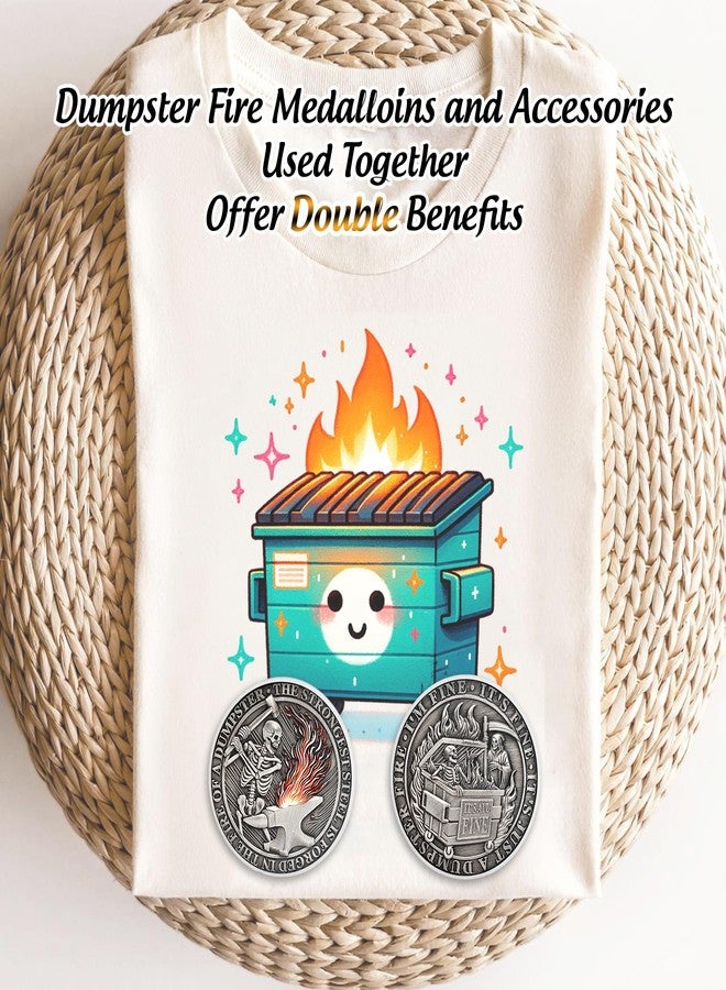 IELCJJ Skull Dumpster Fire Challenge Coin - The Strongest Steel is Forged Dumpster Fire Coin - Funny Desk Accessories for Work - Hilarious Coworker Go Away Token - Inspirational Gifts for Men Women Teacher - Image 5